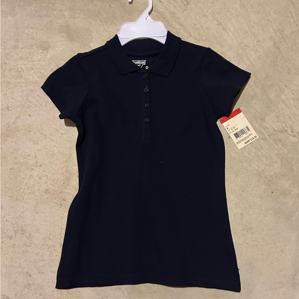 Oshkoshbgosh girls 8 Navy Polo Shirt new with tags